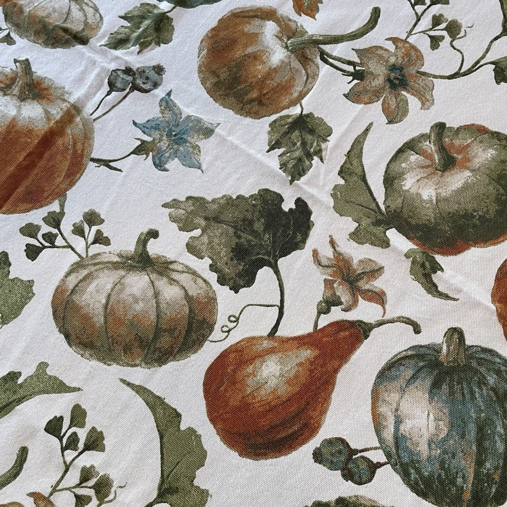Envogue Fall Tablecloth Rectangular 59x78 Vintage Gourds Pumpkins Farmhouse
